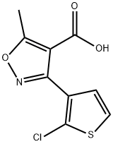 3-(2-氯-3-噻吩基)-5-甲基异恶唑-4-羧酸 结构式