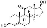 4-Androsten-3beta,17beta-diol-11-one 化学構造式