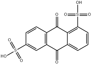9,10-ジヒドロ-9,10-ジオキソアントラセン-1,6-ジスルホン酸 化学構造式