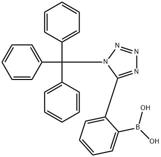 [2-[1-(TRIPHENYLMETHYL)-1H-TETRAZOL-5-YL]PHENYL]BORONIC ACID Struktur