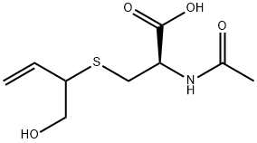 (2R)-2-acetamido-3-(1-hydroxybut-3-en-2-ylsulfanyl)propanoic acid Struktur