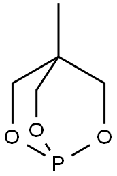 4-メチル-2,6,7-トリオキサ-1-ホスファビシクロ[2.2.2]オクタン 化学構造式
