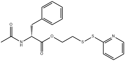 2-(N'-acetylphenylalanyl)hydroxyethyl-2'-pyridyl disulfide 化学構造式
