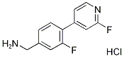 (3-氟-4-(2-氟吡啶-4-基)苯基)甲胺盐酸盐, 1449117-60-5, 结构式