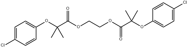 エチレンビス[2-(4-クロロフェノキシ)-2-メチルプロピオナート] 化学構造式