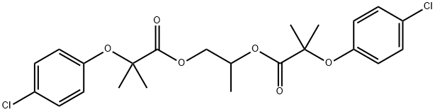 Bis[2-(p-chlorophenoxy)-2-methylpropionic acid]propylene ester Structure
