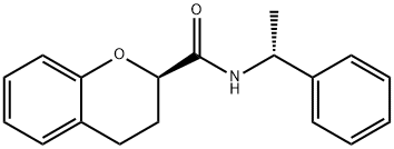 (R,S)-3,4-DIHYDRO-N-(1-PHENYLETHYL)-2H-1-BENZOPYRAN-2-CARBOXAMIDE 结构式
