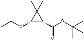 Cyclopropanecarboxylic acid, 3-ethoxy-2,2-dimethyl-, 1,1-dimethylethyl ester, cis- (9CI) Structure