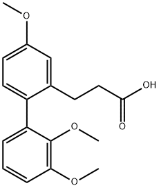 3-Phenylpropionic acid, 5-methoxy-2-[2,3-dimethoxyphenyl]- Structure