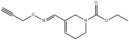 1(2H)-Pyridinecarboxylic acid, 3,6-dihydro-5-((2-propynyloxyimino)meth yl)-, ethyl ester, (E)- Structure