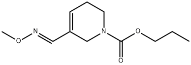 1(2H)-Pyridinecarboxylic acid, 3,6-dihydro-5-((methoxyimino)methyl)-,  propyl ester, (E)- Structure