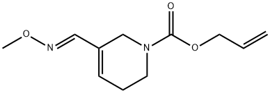 1(2H)-Pyridinecarboxylic acid, 3,6-dihydro-5-((methoxyimino)methyl)-,  2-propenyl ester, (E)-|