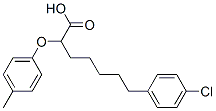 2-(4-methylphenoxy)-7-(4-chlorophenyl)heptanoic acid Struktur