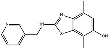 6-Benzothiazolol,  4,7-dimethyl-2-[(3-pyridinylmethyl)amino]- 结构式