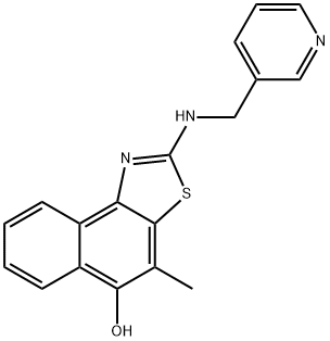 Naphtho[1,2-d]thiazol-5-ol,  4-methyl-2-[(3-pyridinylmethyl)amino]- Structure