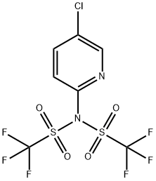 2-[N,N-BIS(TRIFLUOROMETHANESULFONYL)AMINO]-5-CHLOROPYRIDINE Struktur
