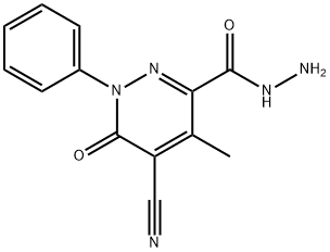 5-Cyano-4-methyl-6-oxo-1-phenyl-1,6-dihydro-3-pyridazinecarbohydrazide|