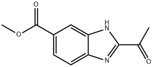 1H-BenziMidazole-6-carboxylic acid, 2-acetyl-, Methyl ester 结构式