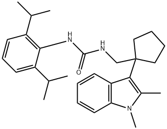 145131-59-5 1-[[1-(1,2-dimethylindol-3-yl)cyclopentyl]methyl]-3-(2,6-dipropan-2-yl phenyl)urea