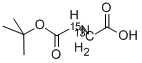 N-(TERT-BUTOXYCARBONYL)GLYCINE-2-13C-15N 化学構造式