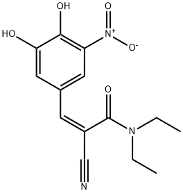 (2Z)-2-氰基-3-(3,4-二羟基-5-硝基苯基)-N,N-二乙基-2-丙烯酰胺,145195-63-7,结构式
