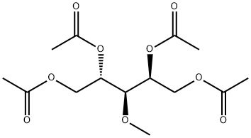 L-Arabinitol, 3-O-methyl-, tetraacetate 化学構造式