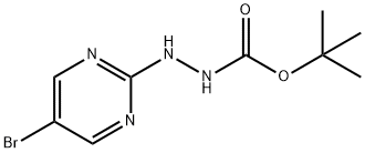 2-(5-溴嘧啶-2-基)肼甲酸叔丁酯 结构式