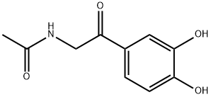 N-[2-(3,4-dihydroxyphenyl)-2-oxo-ethyl]acetamide Struktur