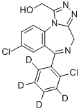 ALPHA-HYDROXYTRIAZOLAM-D4 化学構造式
