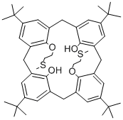 O,O''-BIS[2-(METHYLTHIO)ETHYL]-TERT-BUTYLCALIX[4]ARENE 化学構造式