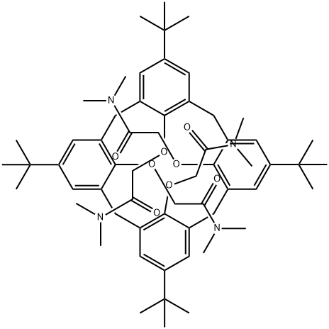 TERT-BUTYLCALIX[4]ARENE-TETRAKIS(N,N-DIMETHYLACETAMIDE) 化学構造式