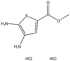 4,5-ジアミノチオフェン-2-カルボン酸メチル二塩酸塩 化学構造式
