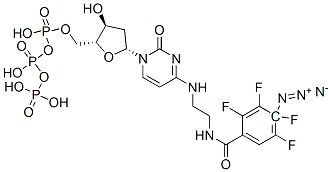 exo-N-(2-(4-azidotetrafluorobenzamido)ethyl)-deoxycytidine-5'-triphosphate Structure