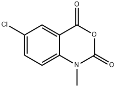 6-クロロ-1-メチル-2H-3,1-ベンゾオキサジン-2,4(1H)-ジオン 化学構造式