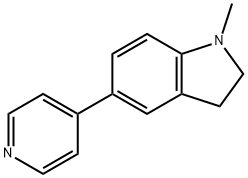 1-METHYL-5-(4-PYRIDINYL)INDOLINE 结构式