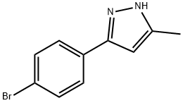 3-(4-ブロモフェニル)-5-メチル-1H-ピラゾール 化学構造式
