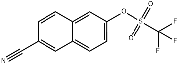 TRIFLUORO-METHANESULFONIC ACID 6-CYANO-NAPHTHALEN-2-YL ESTER Struktur
