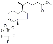 2,3,3a,6,7,7a-Hexahydro-5',7a-diMethyl-4-hydroxy-indene-(1R)-1'-pentanoic Acid Methyl Ester 4-O-TrifluoroMethanesulfonate Struktur