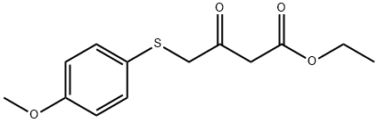 ethyl 4-(4-Methoxyphenylthio)-3-oxobutanoate 化学構造式