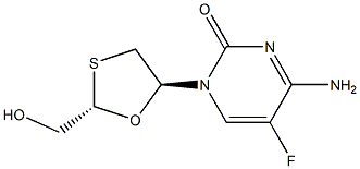 2-epi-(-)-EMtricitabine 化学構造式
