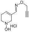 1-Hydroxy-1,2,5,6-tetrahydropyridine-3-carboxaldehyde-O-2-propynyloxim e hydrochloride 化学構造式