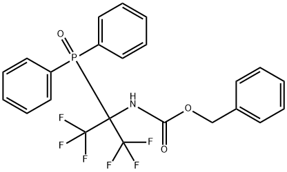 benzyl N-(2-diphenylphosphoryl-1,1,1,3,3,3-hexafluoro-propan-2-yl)carb amate 结构式