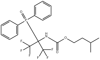 3-methylbutyl N-(2-diphenylphosphoryl-1,1,1,3,3,3-hexafluoro-propan-2- yl)carbamate,145430-08-6,结构式