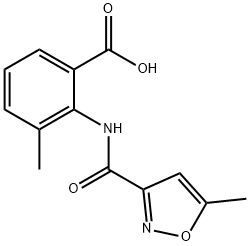 3-methyl-2-[(5-methyloxazole-3-carbonyl)amino]benzoic acid Structure