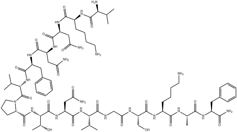 VAL-LYS-ASN-ASN-PHE-VAL-PRO-THR-ASN-VAL-GLY-SER-LYS-ALA-PHE-NH2,145459-33-2,结构式