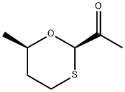 Ethanone, 1-(6-methyl-1,3-oxathian-2-yl)-, (2R-cis)- (9CI) Structure