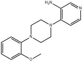 4-[4-(2-メトキシフェニル)-1-ピペラジニル]-3-ピリジンアミン 化学構造式