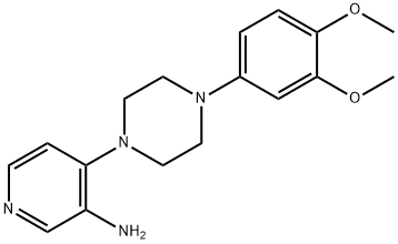 4-[4-(3,4-Dimethoxyphenyl)-1-piperazinyl]-3-pyridinamine Struktur