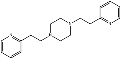 1,4-ビス[2-(2-ピリジル)エチル]ピペラジン 化学構造式