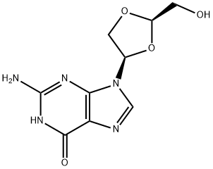 (4-2-aminopurin-9-yl)-1,3-dioxolane-2-methanol Structure